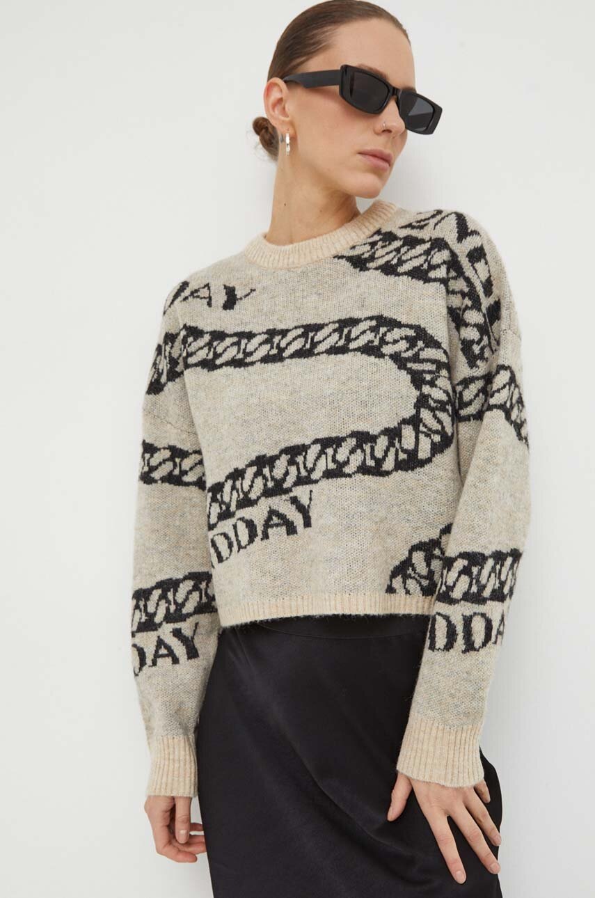 Πουλόβερ με προσθήκη μαλλιού 2NDDAY2ND Chain TT - Soft Jacquard φωτογραφία