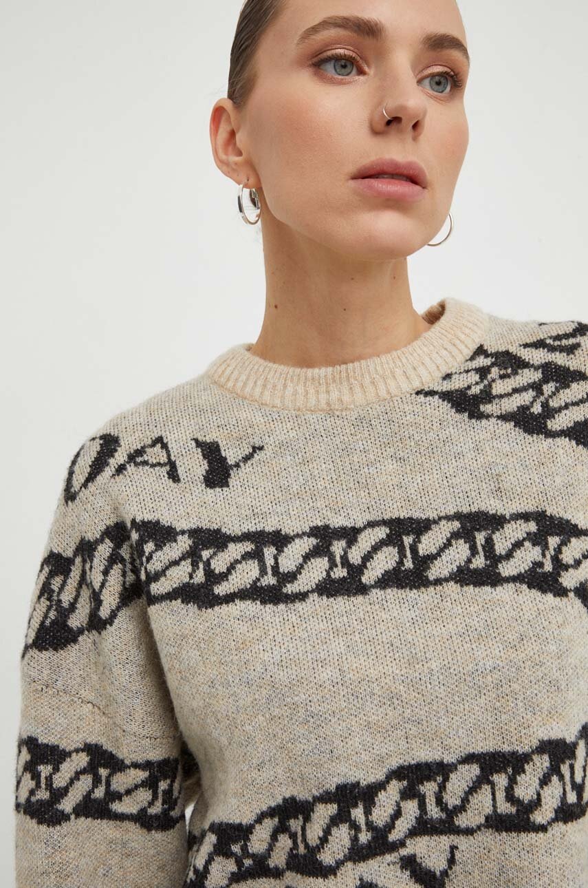 Πουλόβερ με προσθήκη μαλλιού 2NDDAY2ND Chain TT - Soft Jacquard φωτογραφία