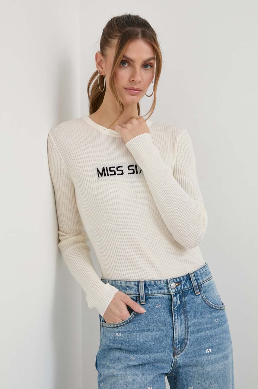 Miss Sixty pulover de lana femei, culoarea bej, light