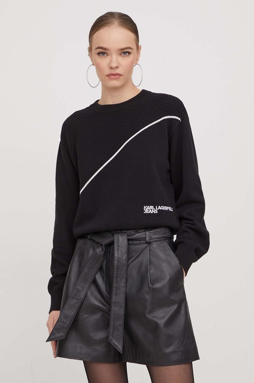 Levně Svetr Karl Lagerfeld Jeans dámský, černá barva
