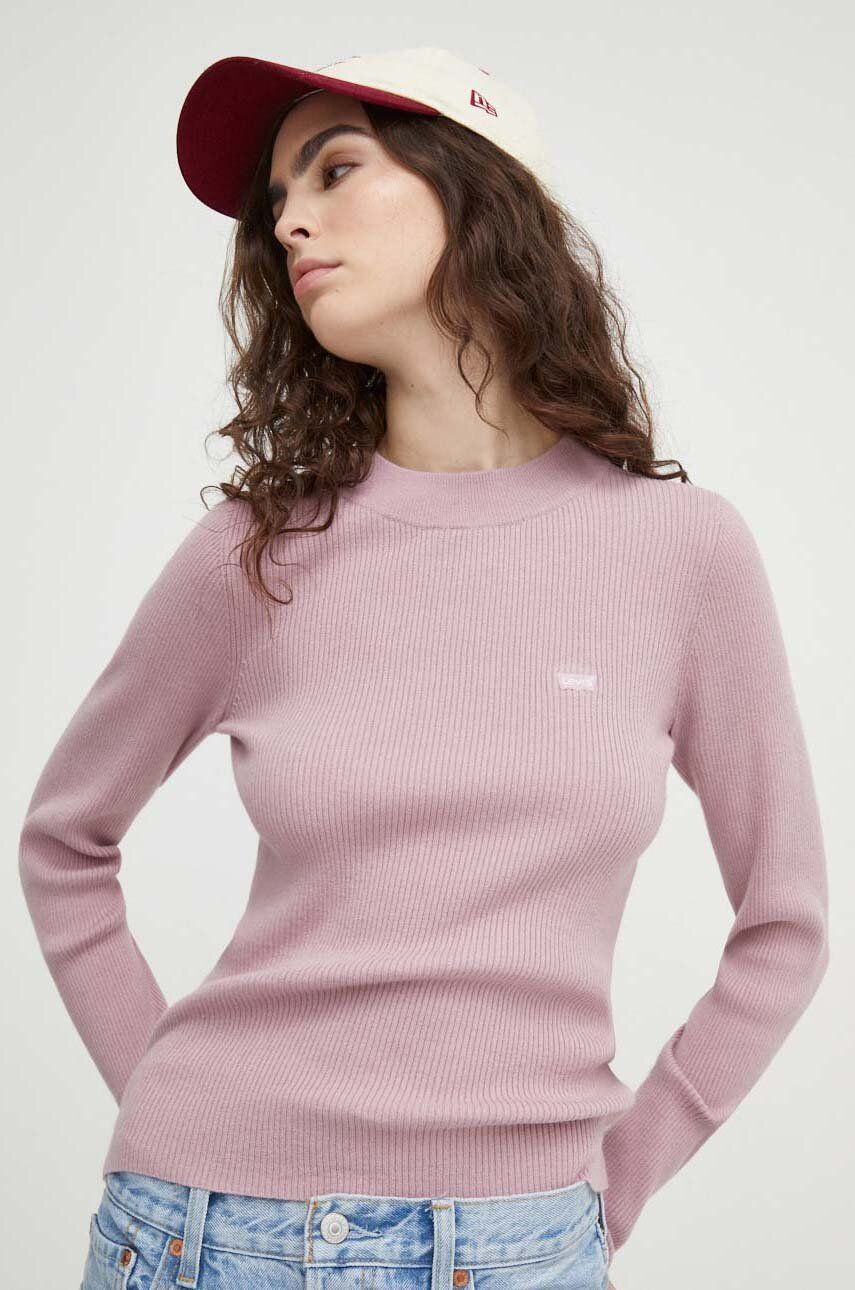 Levi's pulover femei, culoarea violet