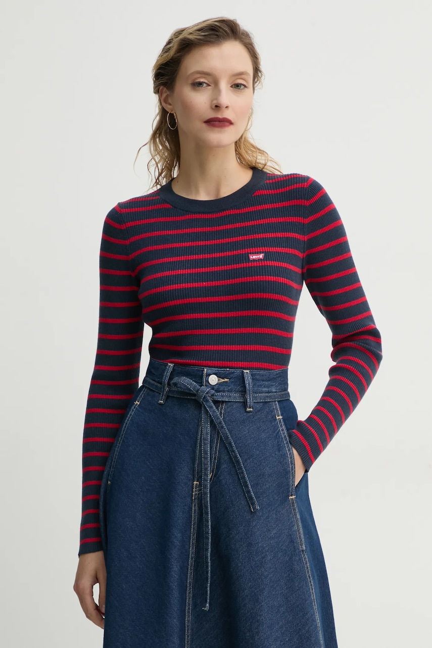 Levi's pulover femei, culoarea albastru marin Levi's pulover femei, culoarea albastru marin