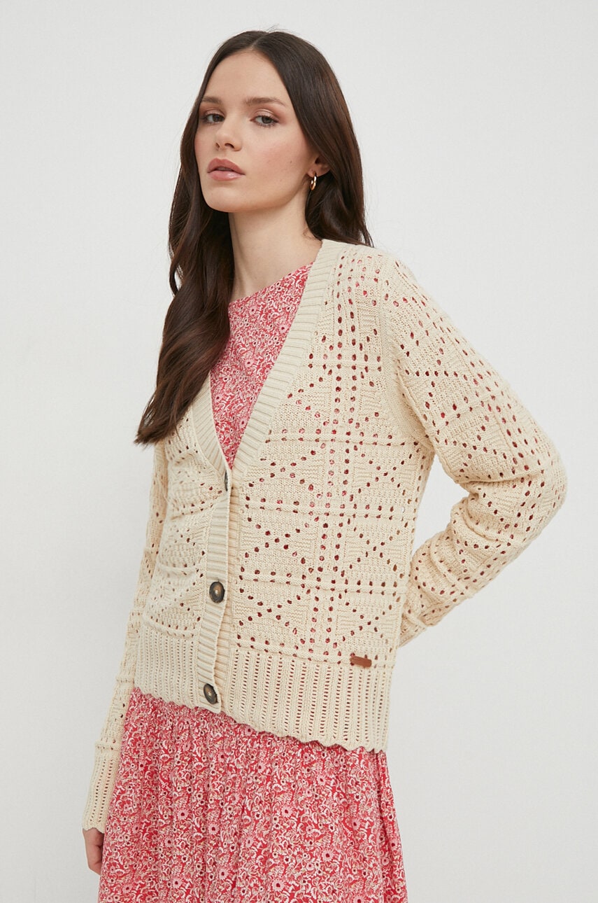 Pepe Jeans cardigan GRACE femei, culoarea bej, light