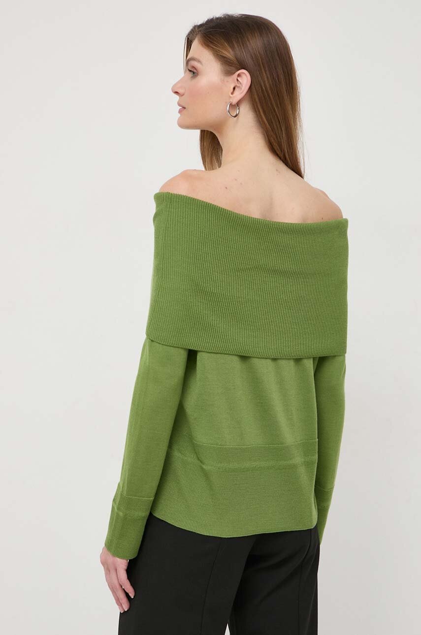 Μάλλινο πουλόβερ Max Mara Leisure γυναικεία, χρώμα: πράσινο φωτογραφία