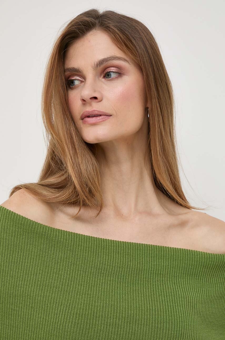 Μάλλινο πουλόβερ Max Mara Leisure γυναικεία, χρώμα: πράσινο φωτογραφία