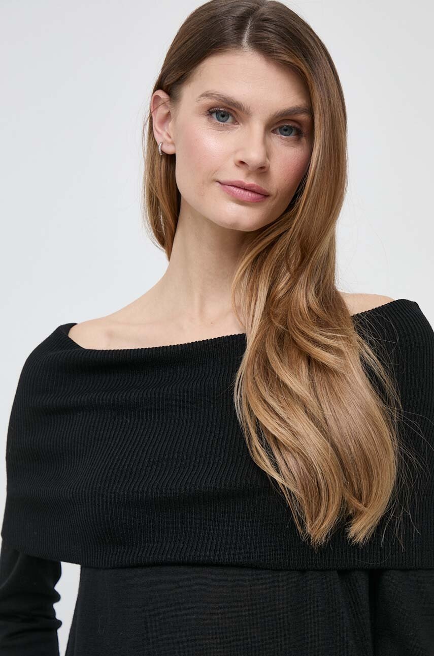 Μάλλινο πουλόβερ Max Mara Leisure γυναικεία, χρώμα: μαύρο φωτογραφία