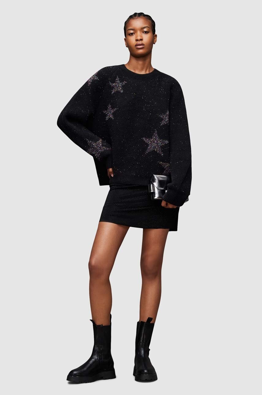 Светр з вовною AllSaints Star колір чорний 