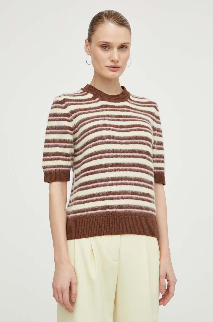 Samsoe Samsoe pulover femei, culoarea maro