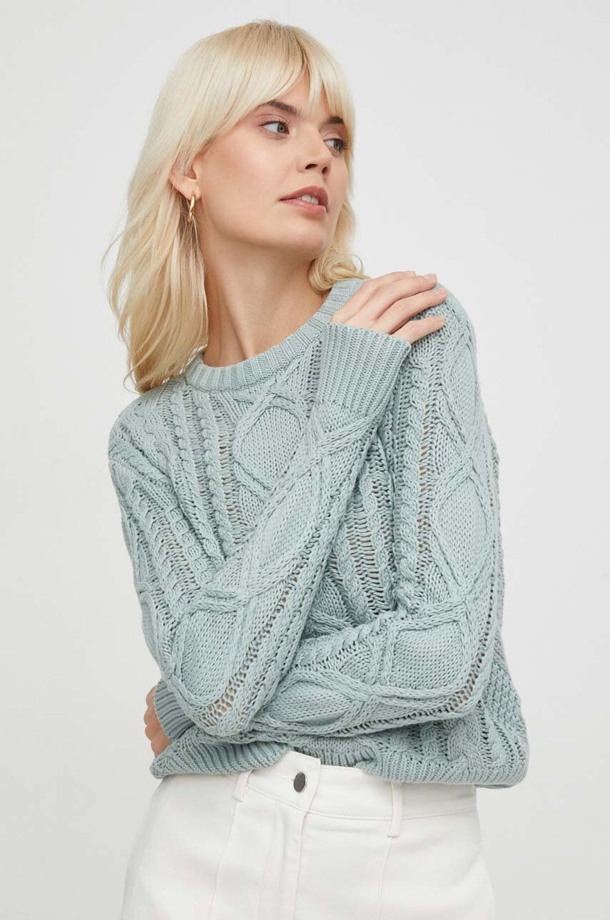 E-shop Bavlněný svetr Lauren Ralph Lauren zelená barva, lehký