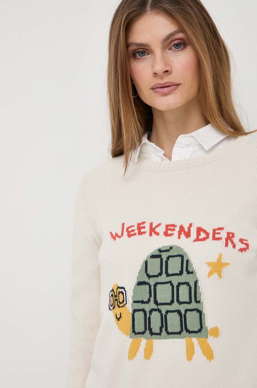 Weekend Max Mara pulover femei, culoarea bej, light 2415360000000
