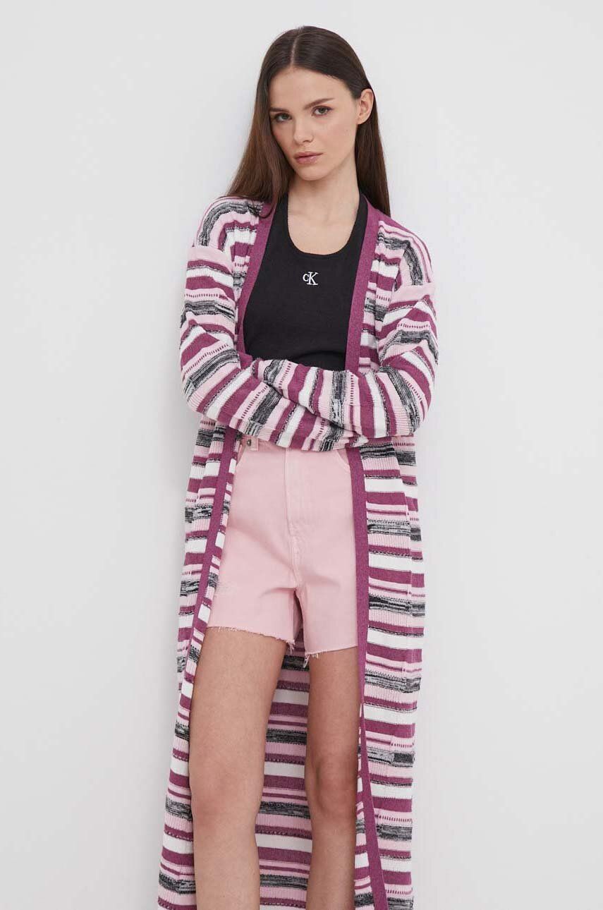 E-shop Kardigan Pepe Jeans dámský, růžová barva, lehký