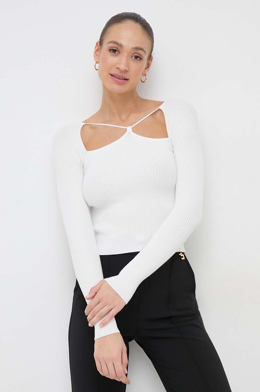 

Пуловер Liu Jo дамски в бяло от лека материя, Бял