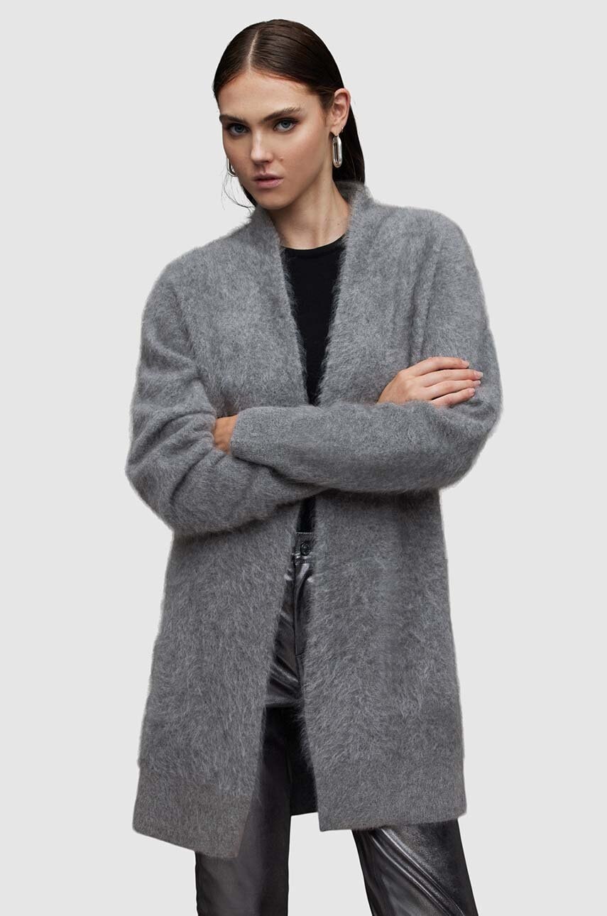 AllSaints cardigan din casmir Tessa culoarea gri, călduros