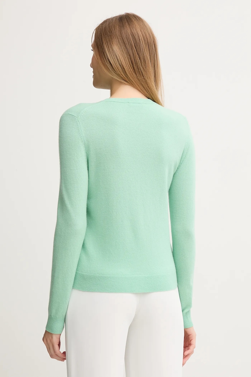 Шерстяной кардиган United Colors of Benetton цвет зелёный лёгкое Шерстяной кардиган United Colors of Benetton цвет зелёный лёгкое