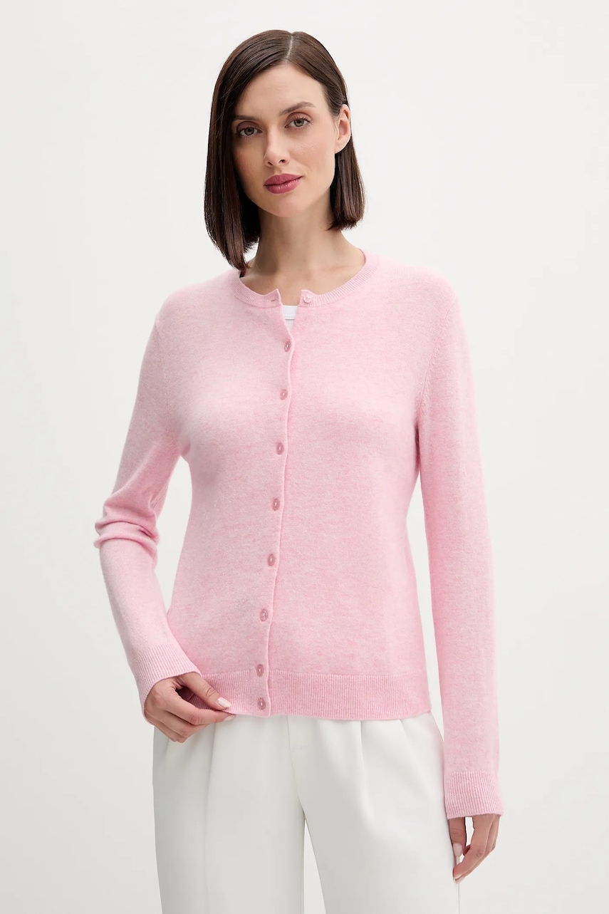 United Colors of Benetton cardigan din lana culoarea verde, light