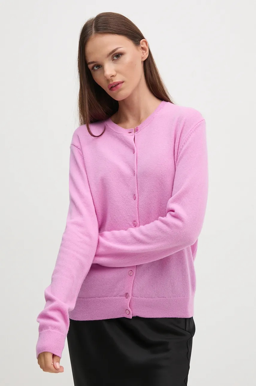 

Вълнена жилетка United Colors of Benetton в лилаво от лека материя, Виолетов
