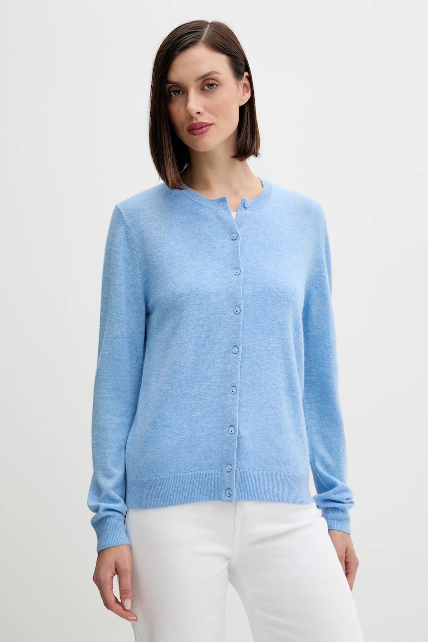 United Colors of Benetton cardigan din lana culoarea verde, light