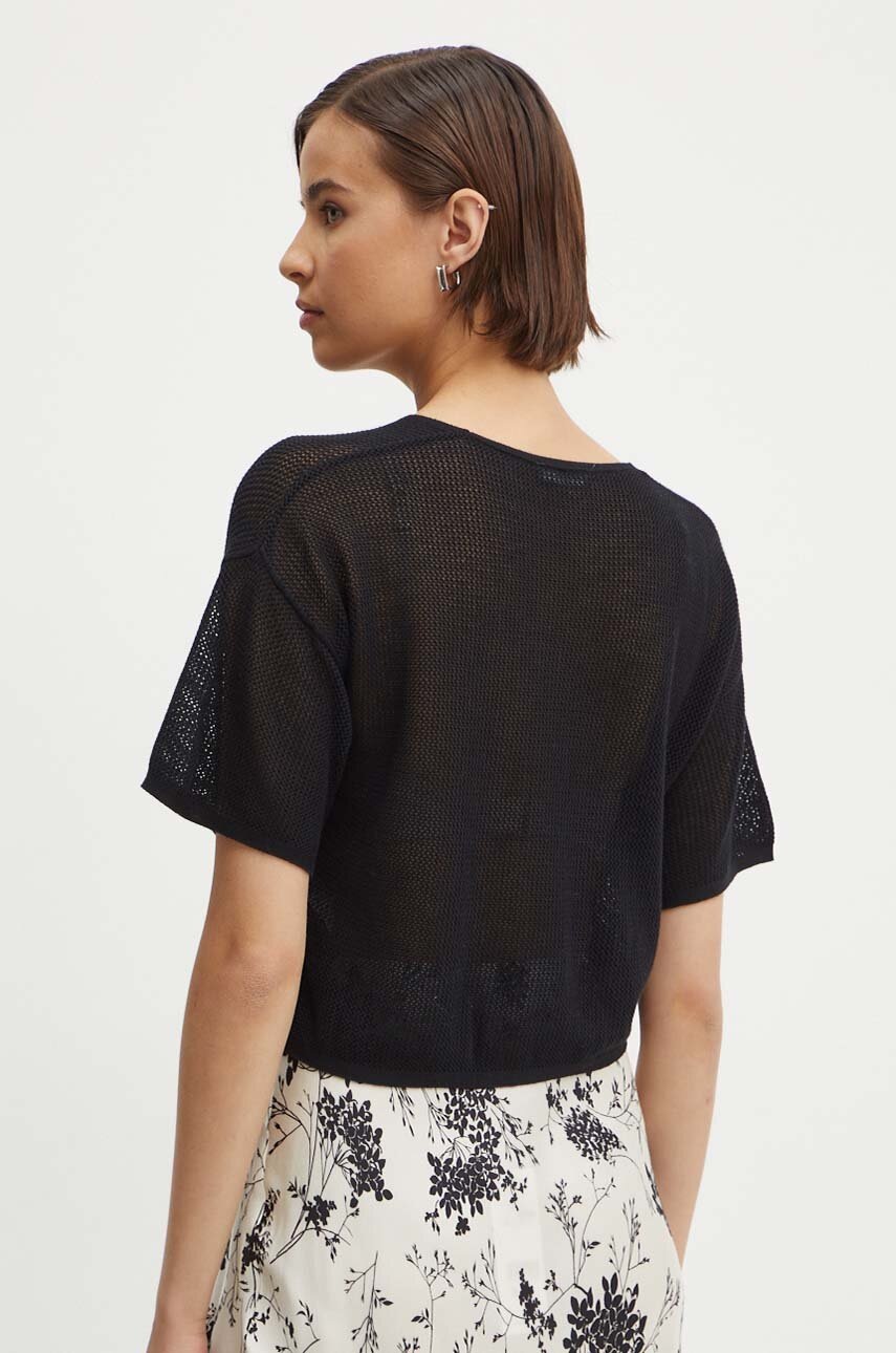 Μπλουζάκι United Colors of Benetton χρώμα: μαύρο φωτογραφία