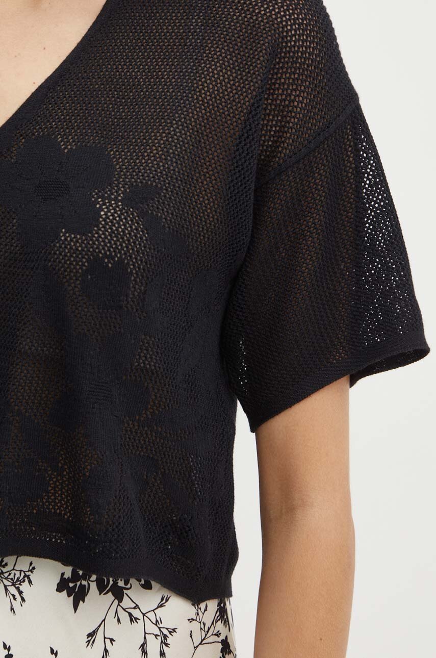 Μπλουζάκι United Colors of Benetton χρώμα: μαύρο φωτογραφία