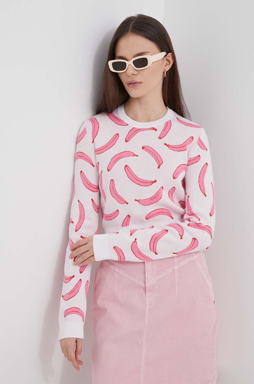 Πουλόβερ United Colors of Benetton χρώμα: ροζ φωτογραφία