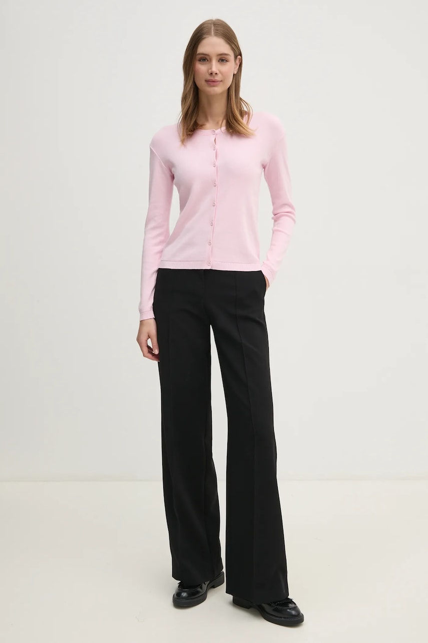 Хлопковый кардиган United Colors of Benetton цвет розовый лёгкий 1091D5558 Хлопковый кардиган United Colors of Benetton цвет розовый лёгкий 1091D5558