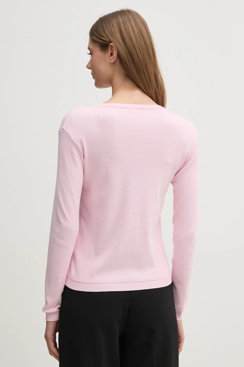 United Colors of Benetton pamut kardigán rózsaszín, könnyű, 1091D5558 termék 2. képe