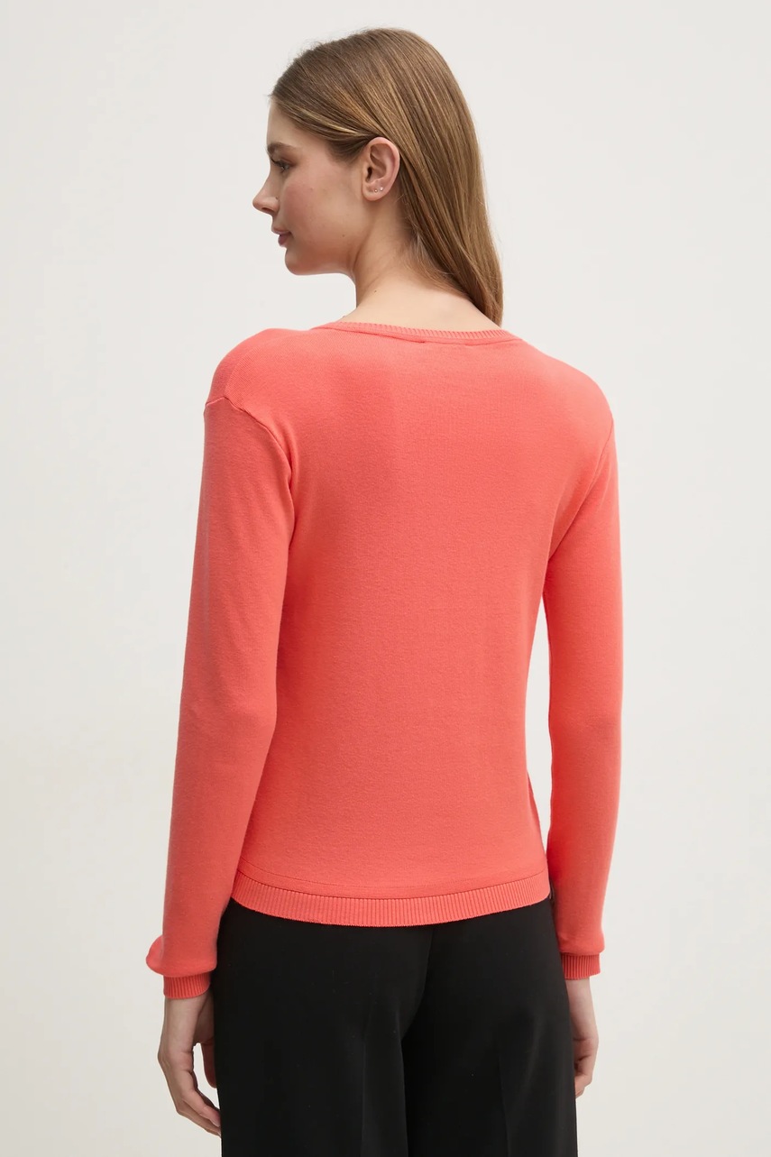 United Colors of Benetton pamut kardigán narancssárga, könnyű, 1091D5558 termék 2. képe