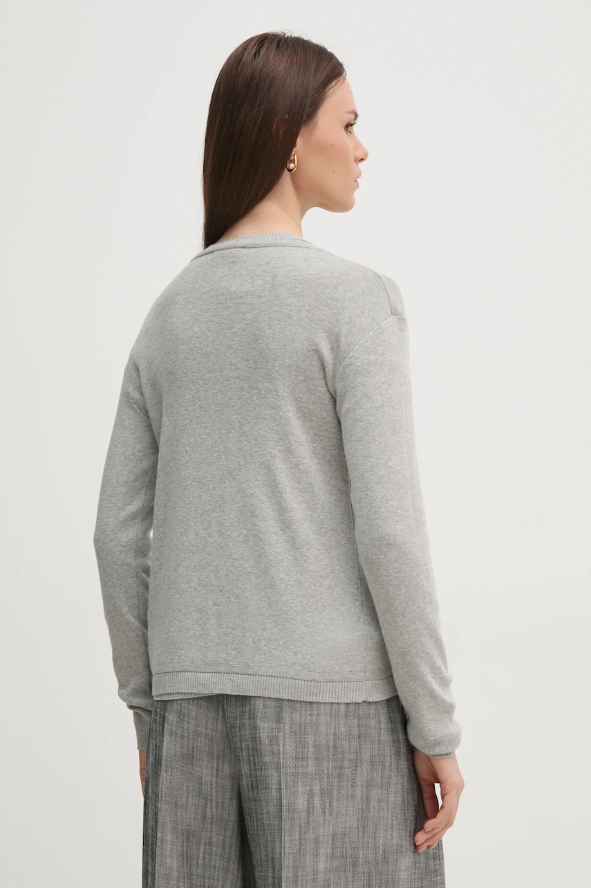 United Colors of Benetton pamut kardigán szürke, könnyű, 1091D5558 termék 2. képe