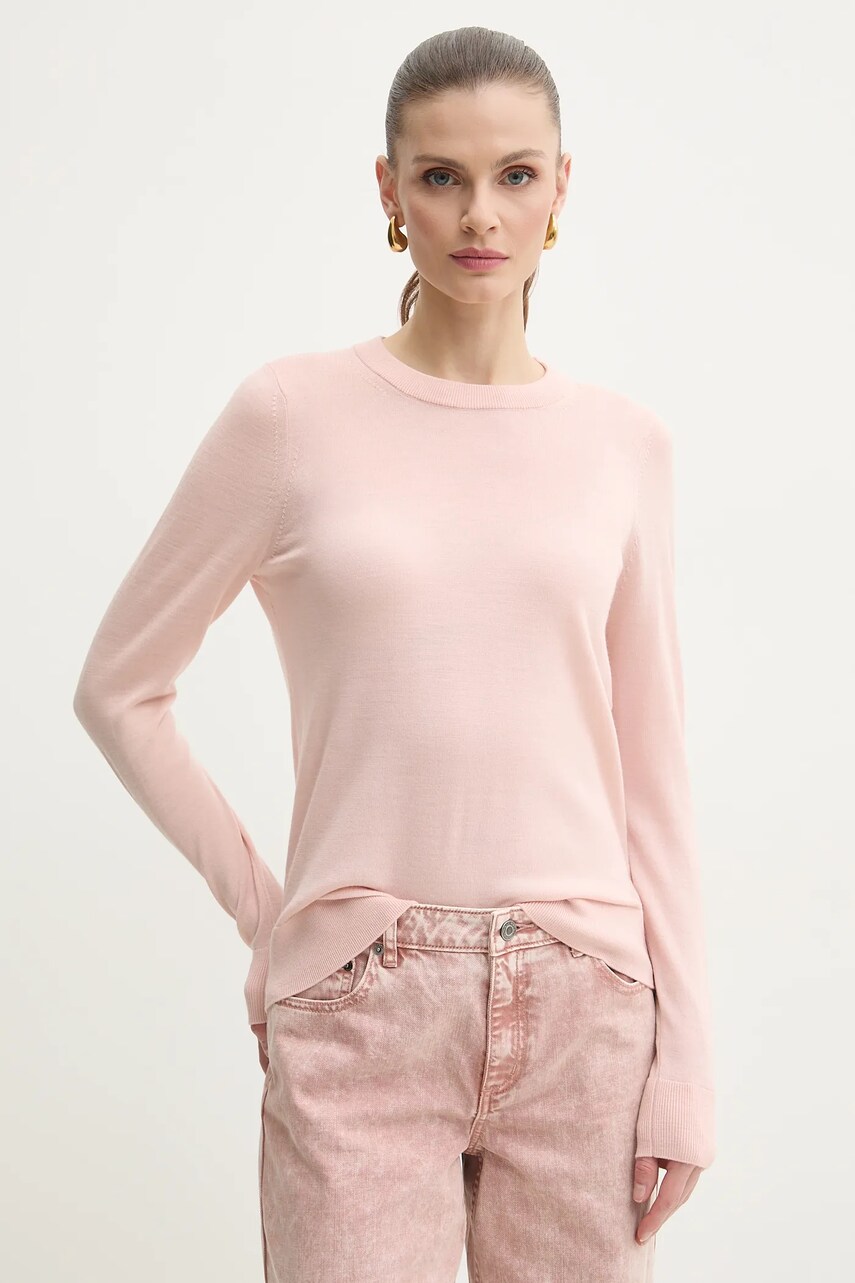 MICHAEL Michael Kors pulover de lana femei, culoarea roz, light