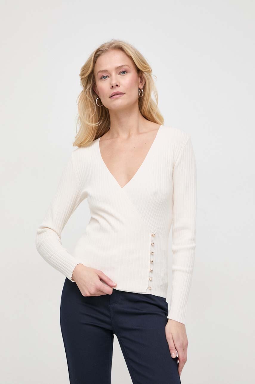 Πουλόβερ Morgan MCAT χρώμα: μπεζ MCAT φωτογραφία