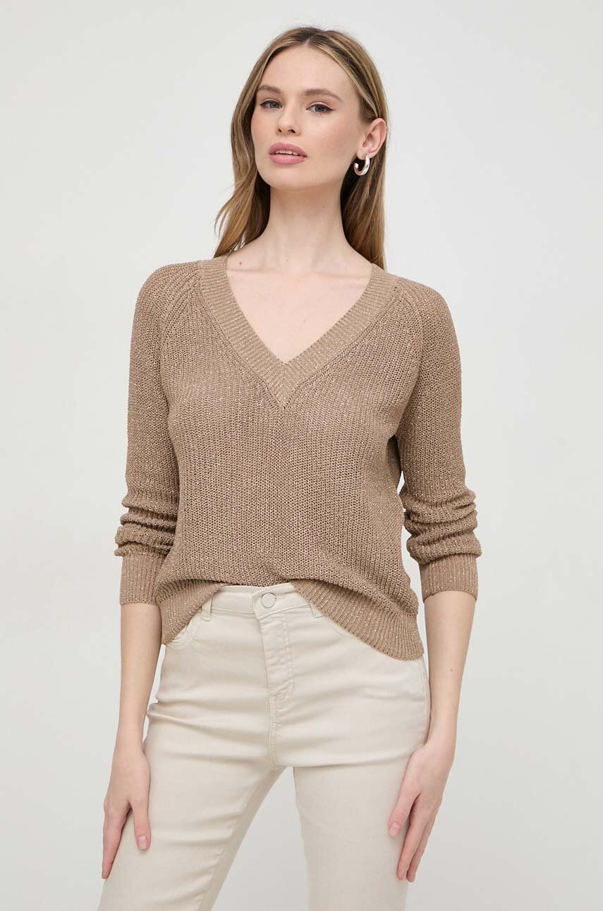 Marella pulover femei, culoarea bej, light 2413360000000