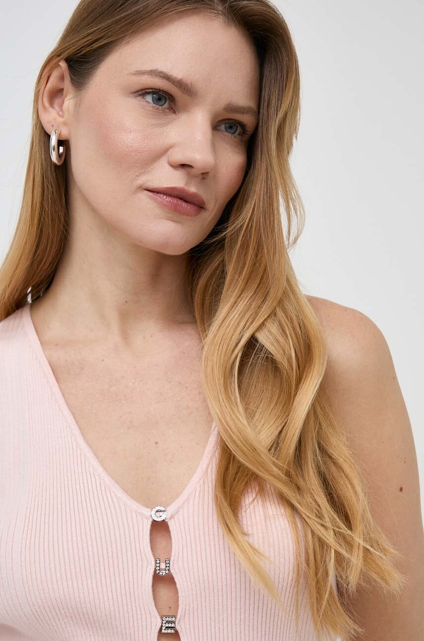 Top Guess χρώμα: ροζ φωτογραφία