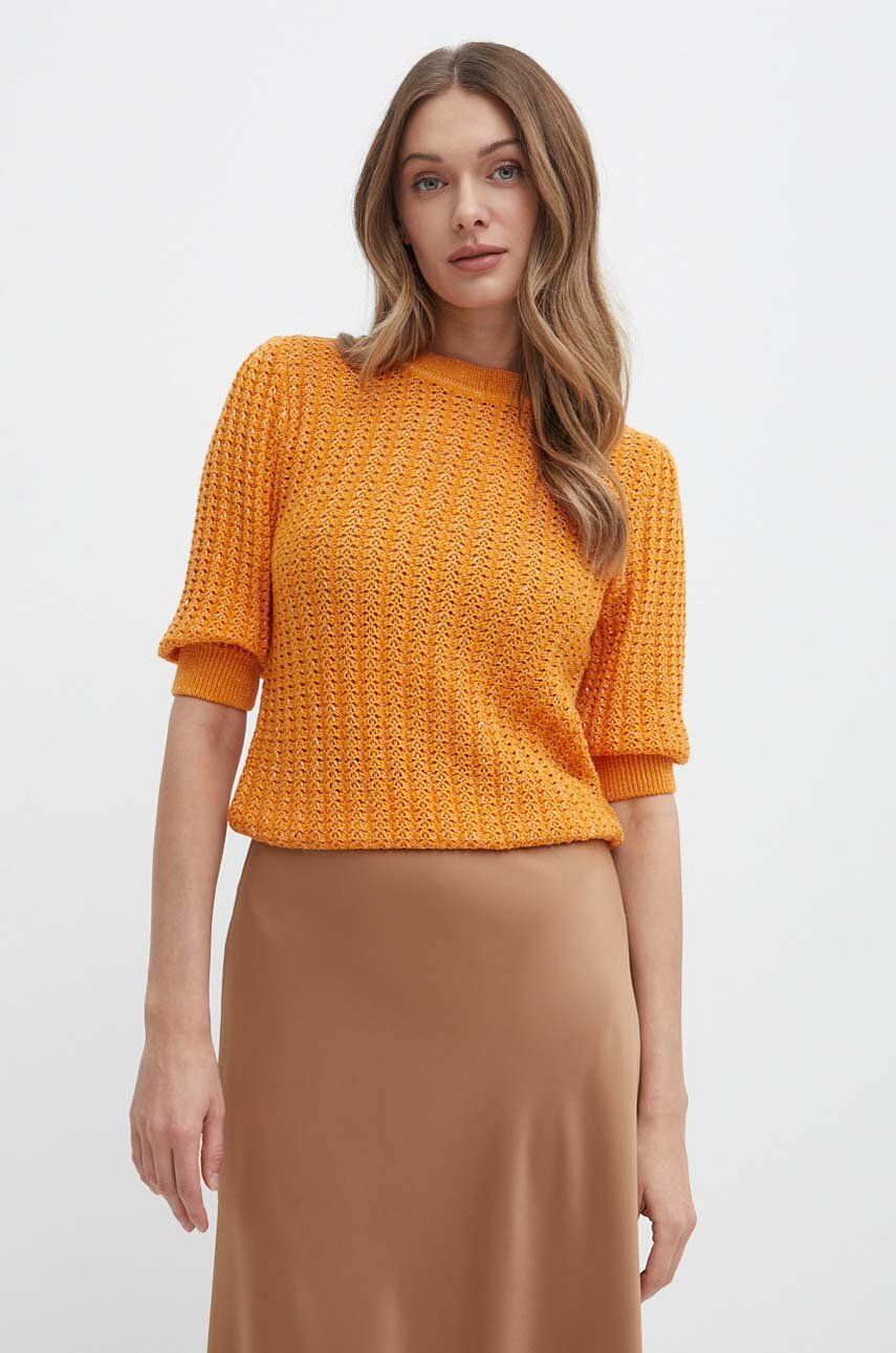 Morgan pulover MOUSSA femei, culoarea portocaliu, light, MOUSSA