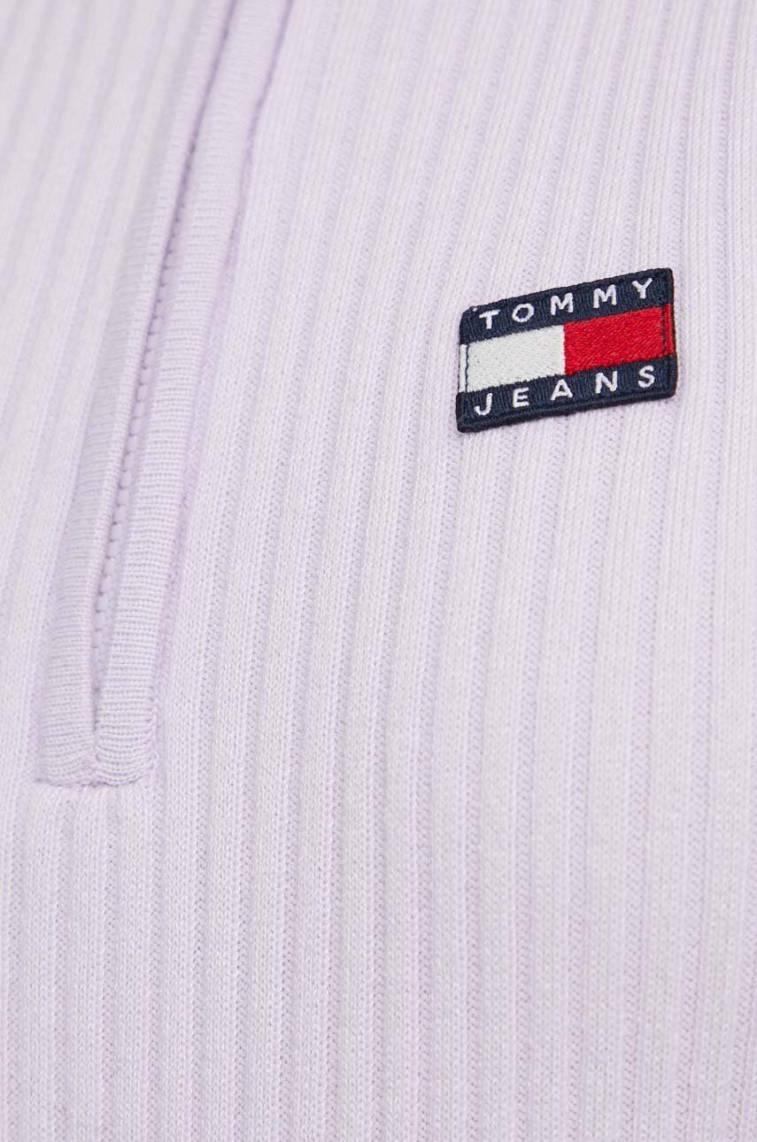 Top Tommy Jeans Za žene, Boja: Ljubičasta, S Poludolčevitom, DW0DW17754