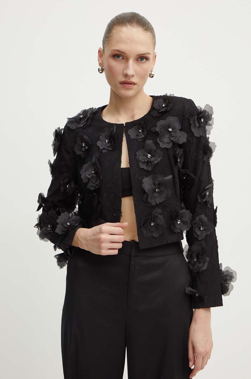 Custommade sacou Genieve culoarea negru, un singur rand de nasturi, 999334808