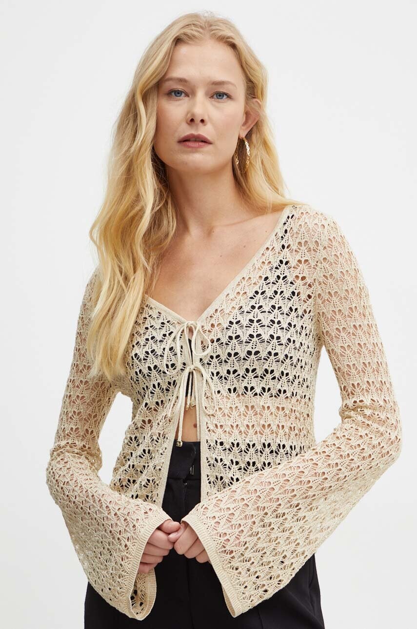 

Жилетка Guess в бежово от лека материя W4GR13 Z3E22, Бежов