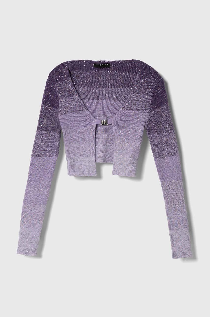 E-shop Dětský svetr Sisley fialová barva, lehký