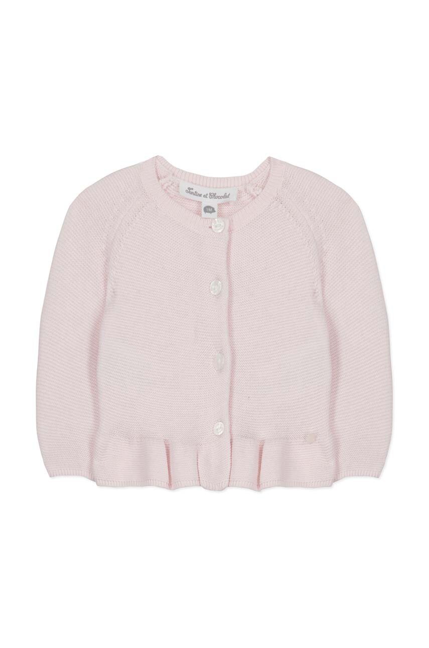 Детский хлопковый кардиган Tartine et Chocolat цвет розовый Детский хлопковый кардиган Tartine et Chocolat цвет розовый