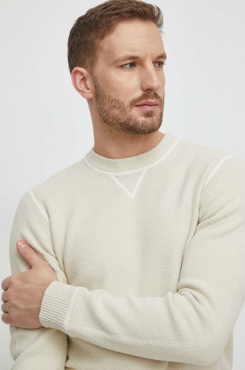 BOSS pulover barbati, culoarea bej