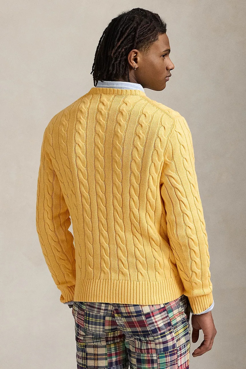 Хлопковый свитер Polo Ralph Lauren цвет бежевый 710775885 Хлопковый свитер Polo Ralph Lauren цвет бежевый 710775885