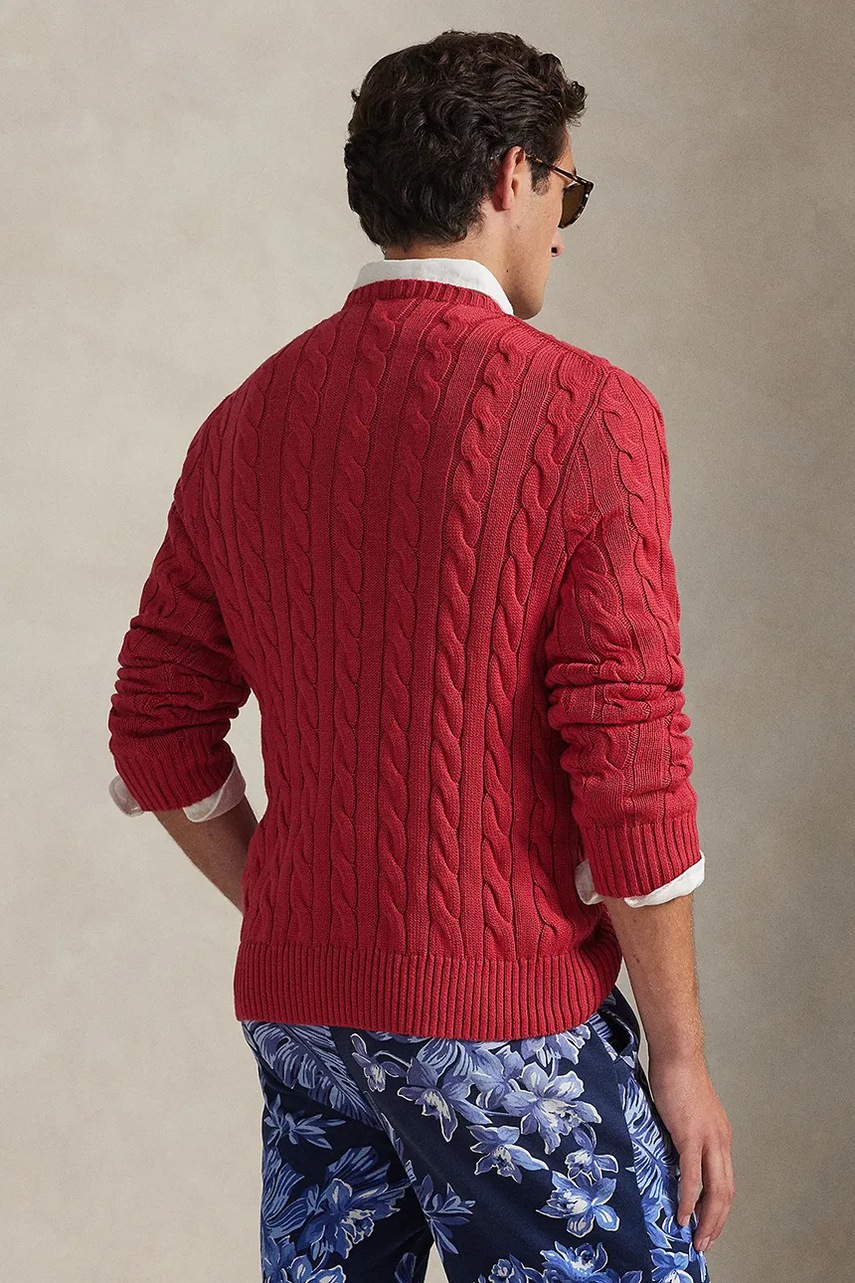 Хлопковый свитер Polo Ralph Lauren цвет бежевый  710775885