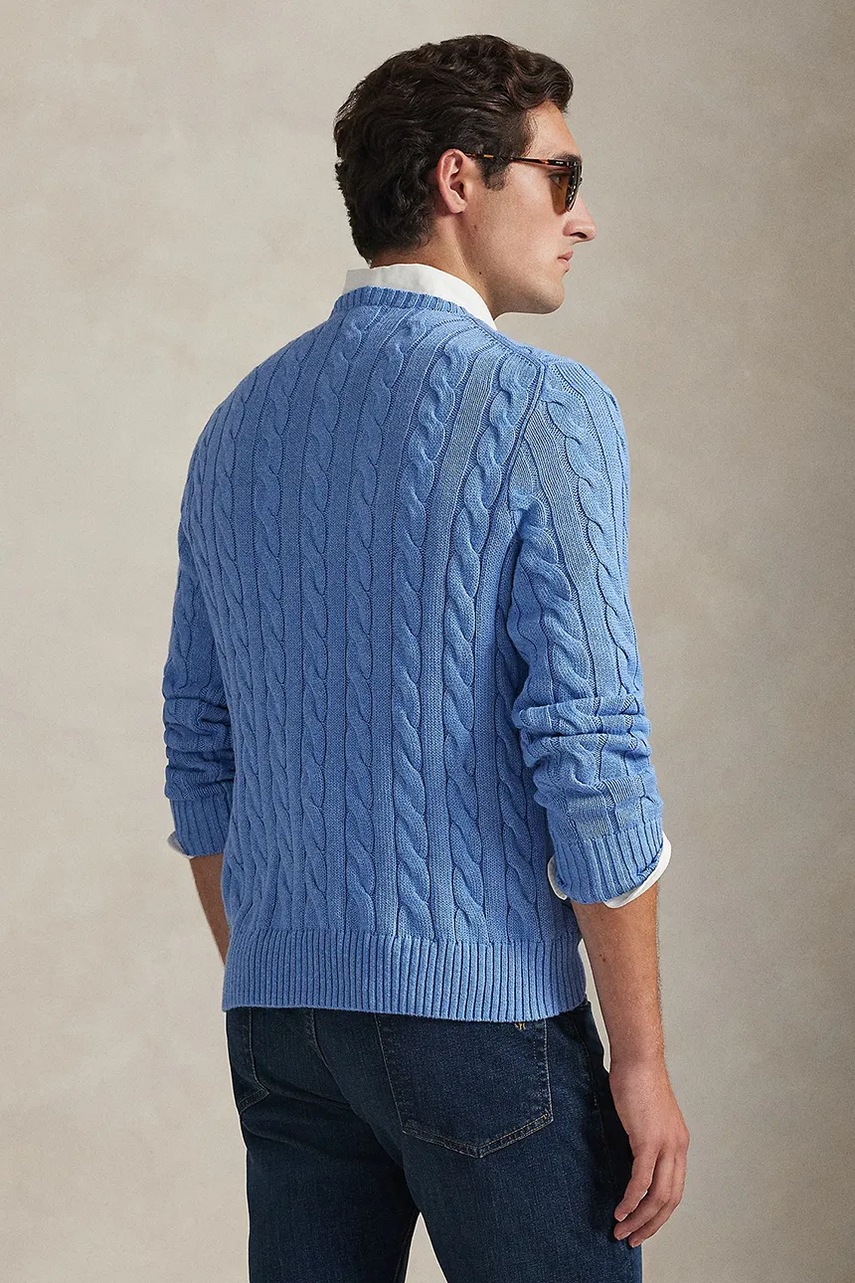 Хлопковый свитер Polo Ralph Lauren цвет бежевый  710775885