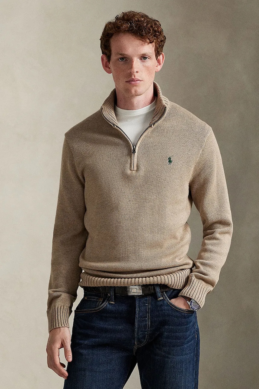 Levně Bavlněný svetr Polo Ralph Lauren tmavomodrá barva, 710859939