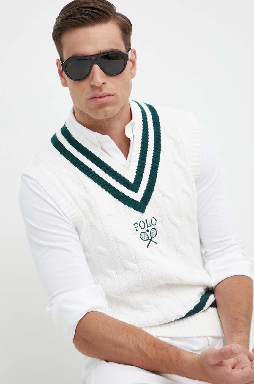 

Памучен елек Polo Ralph Lauren The Championships Wimbledon от топла материя 710939623, Многоцветен