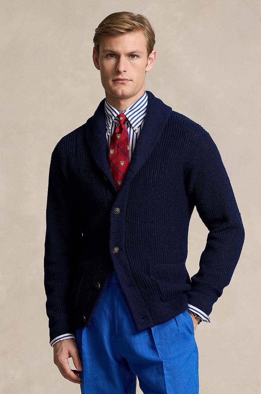 

Ленена жилетка Polo Ralph Lauren в тъмносиньо 710934182, Тъмносин