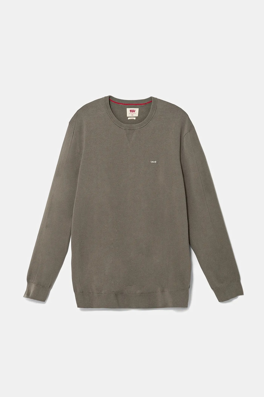 Levi\'s pulover barbati, culoarea verde, light, cu guler