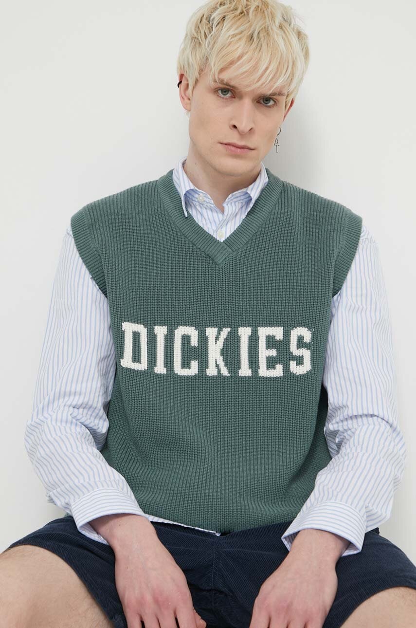 Dickies vestă din bumbac MELVERN VEST culoarea verde, DK0A4YYP