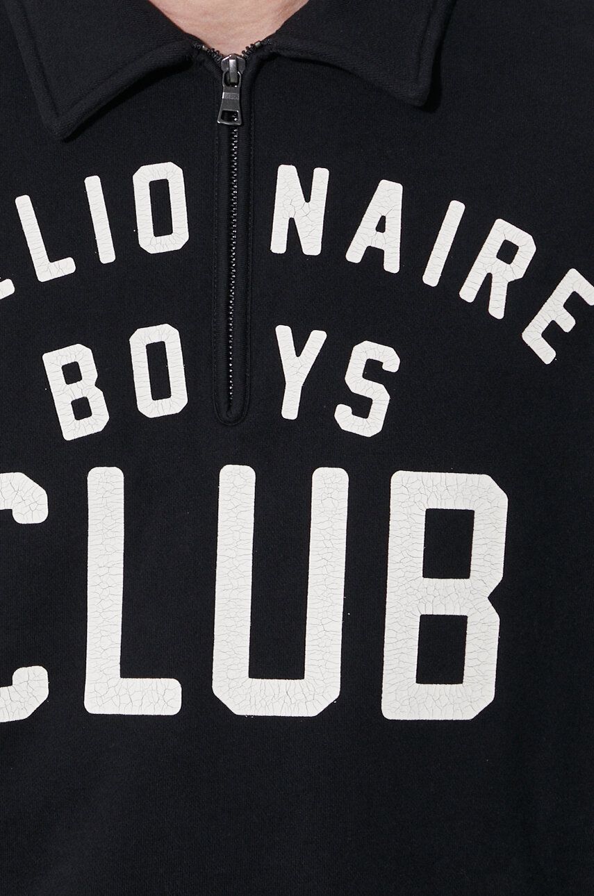 Bombažen Pulover Billionaire Boys Club Collared Half Zip Sweater črna Barva, B24125