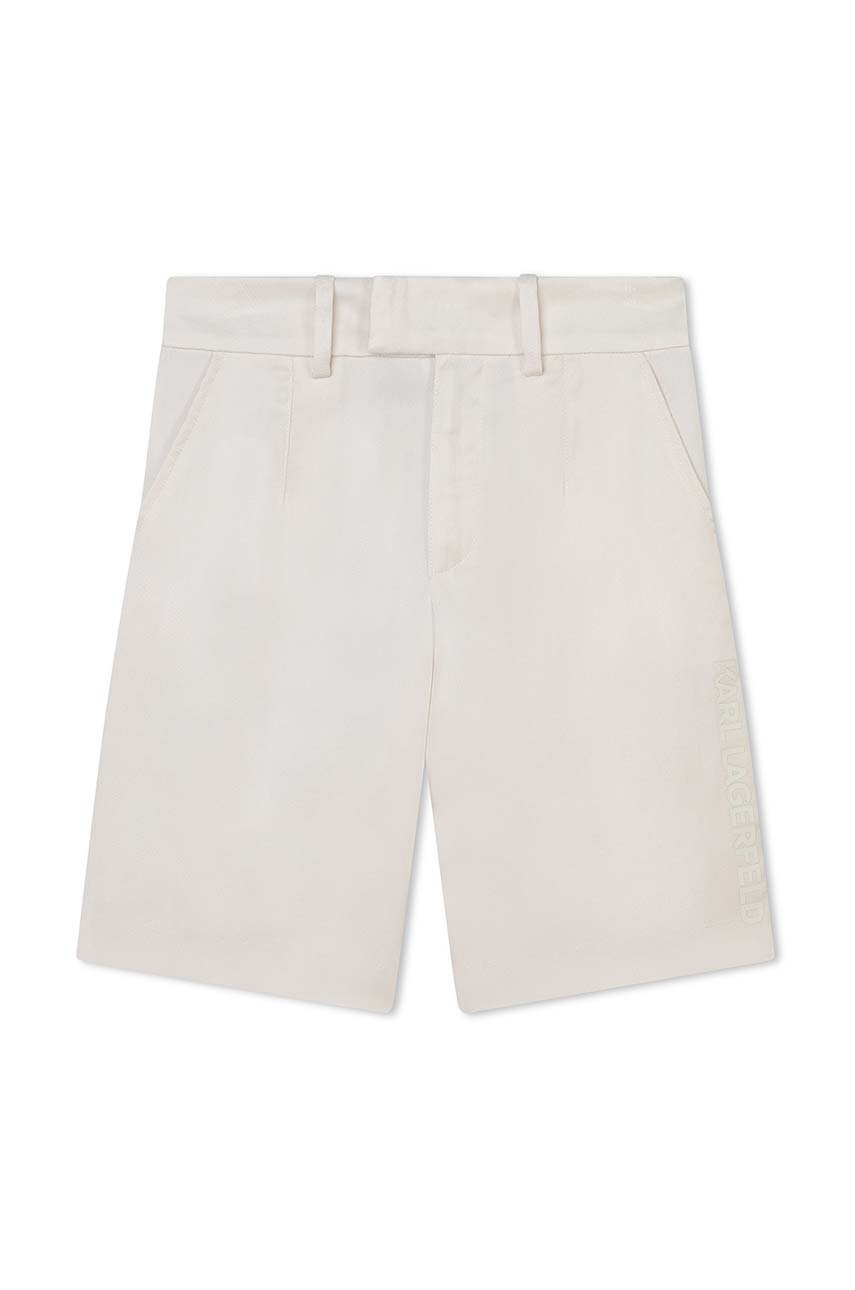 Детские шорты Karl Lagerfeld цвет бежевый