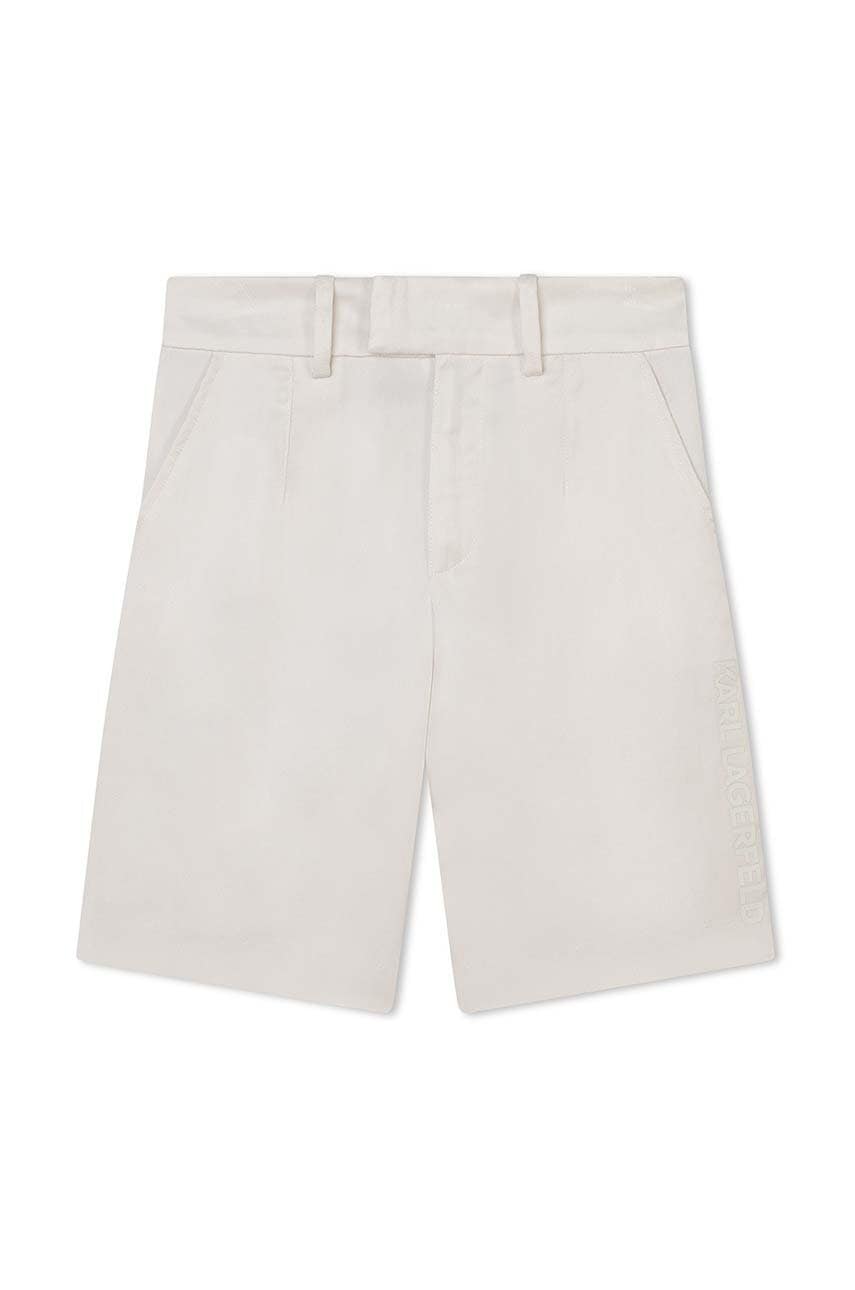 Детские шорты Karl Lagerfeld цвет бежевый Детские шорты Karl Lagerfeld цвет бежевый